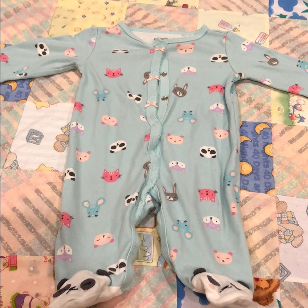 Blue baby girl sleeper by carters